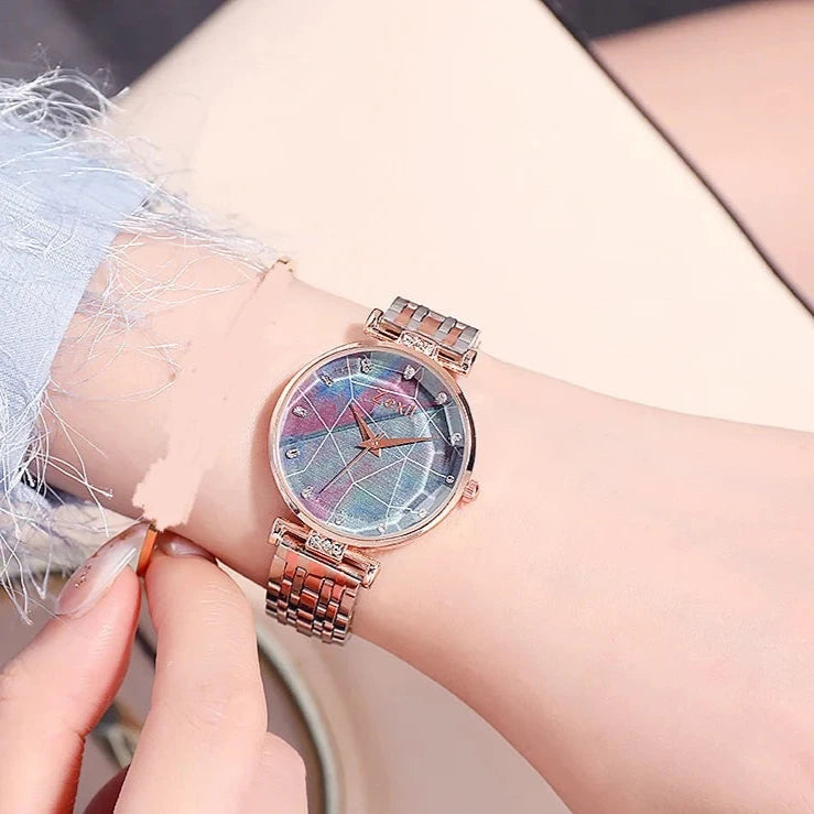 Opulent Harmony: Ladies' Watches in Golden and Blue Shades